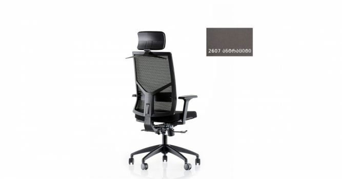 Mesh & Fabric chair, FOX 000PA, Plastic Adjustable Arm