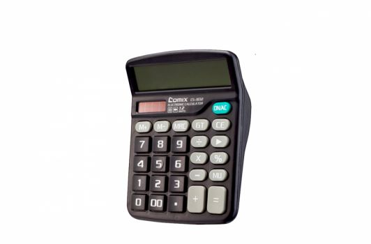 Calculator, 12 color, 15x12x4cm., black
