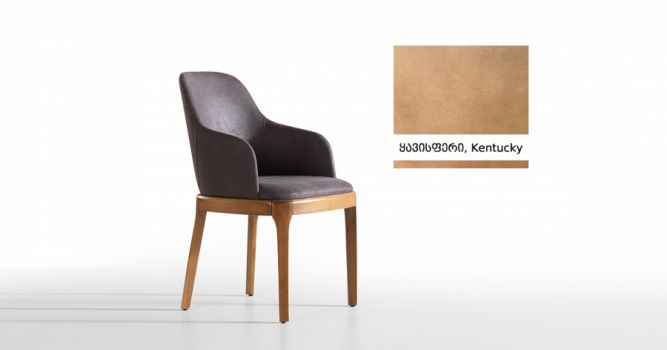 Dining chair with Nubuck surface