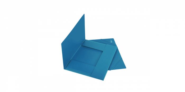 File Folder A4, Plastic, with Rubber, 0.45mm., Blue, Forpus