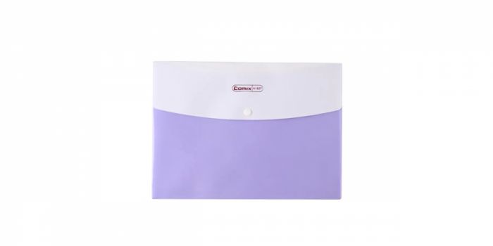 Folder envelope A4 plastic, with button, Comix