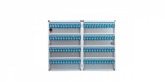 Key hanger closet, metallic, with key, lock, gray, Comix