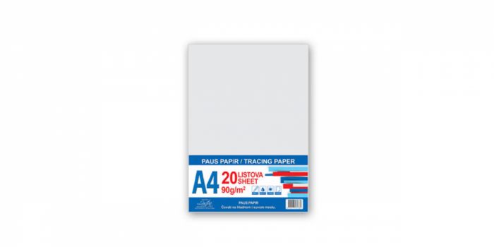 Tracing paper 90 gr., 20 sheets