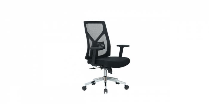 Chair with mesh cover, black